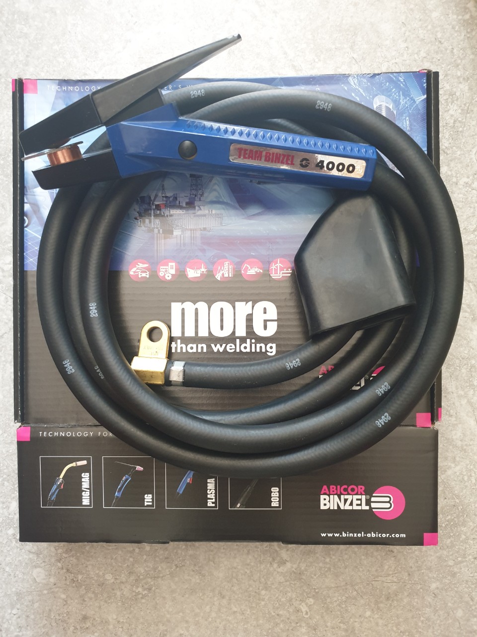 Súng cắt kim loại cầm tay G4000, 1000A 3m, Binzel- Đức- 516.0024
